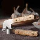 Stainless Steel Garlic Press With Wooden Handle Garlic Crusher Cutter Ginge