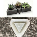 White Triangle Flower Pot Silicone Cake Pizza Jelly Mould Handmade Home Decor