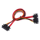 22-pin (7+15) Sata Male To Female Data And Power