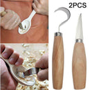 2X Wood Spoon Carving Cutter Set Stainless Steel Crooked Hooked Cutter Tool