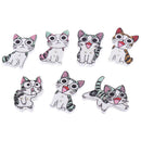Cute Animals Cat Diy Handmade Buttons for Clothing Scrapbooking Noel Sewing C BX