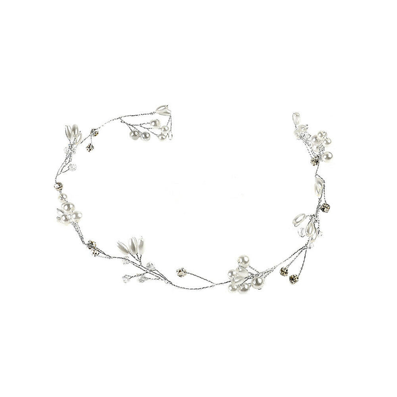 1 Piece Pearls Wedding Hair Vine Crystal Bridal Accessories Diamante Headware