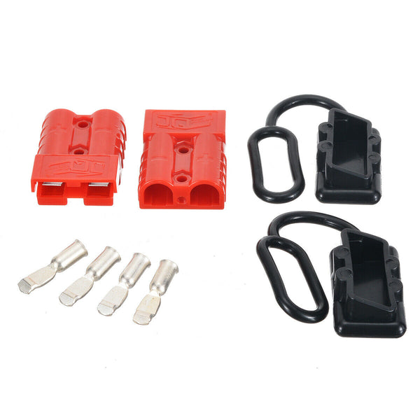 2x 50A Car Battery Quick Connect Disconnect Power Cable Connector Plug Jack Kits