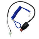 Boat Outboard Emergency Stop Kill Switch & Coiled Lanyard for Yamaha Universal