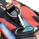 1pc Women Travel Print Double Shoulder Bag w/ Card Bag Anti-theft Multifunction
