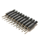 10 X 3.5mm 1/8" Audio Male Plug Jack Adapter Stereo Connector for Headphon BX