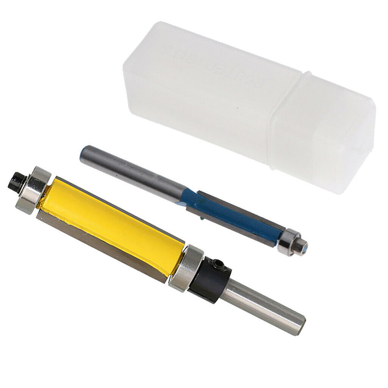 2pcs Top & Bottom Bearing Flush Trim Bits Set, Durable Woodworking Cutting Tool,