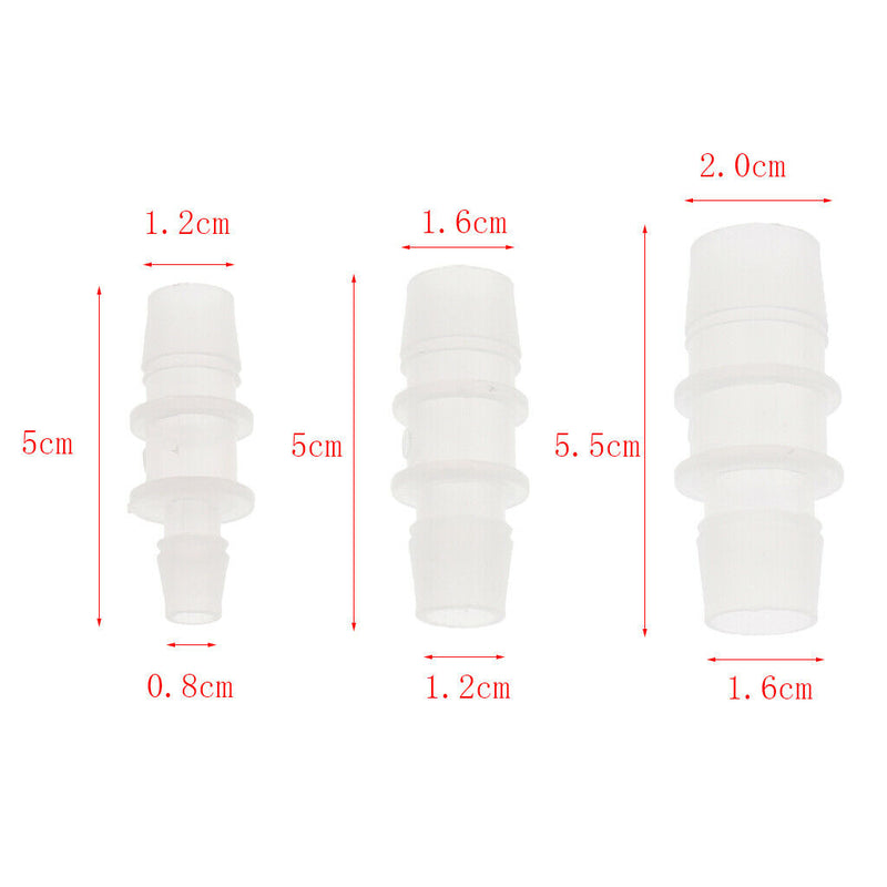 Pack 0f 20 PVC Pipe Straight Water Pipe Connector Adapter Hose Irrigation