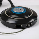 Desktop PC case switch with dual USB ports + power reset button + LED lights  Hn
