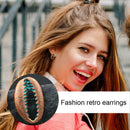3 Pairs Retro Round Flower Leaf Hook Earrings Boho Ear Drop Women Jewelry A