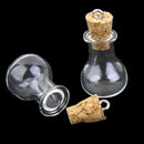 10x Mini Wishing Glass Bottles Cork Potion Vials Fashion Necklace Pendant Dlwo