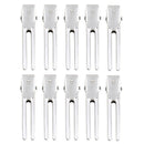 10xSINGLE PRONG ALLIGATOR CLIPS with TEETH HAIR BOWS METAL CLIPSJR