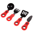 Deluxe Children Kitchen Cooking Pretend Play Set With Accessories Kids Gift Red