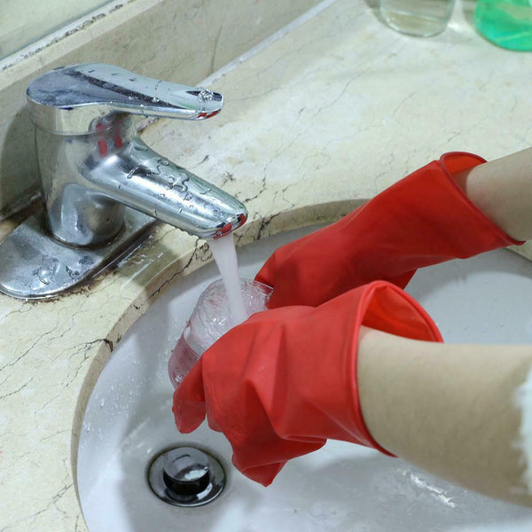 1 Pair Women Natural Latex Gloves Rubber Wear Resistant Working Gloves