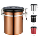 Stainless Steel Coffee Tea Canister Jar Box Sugar Storage Pot Seal Can-Red