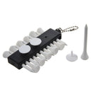 Golf Tee Golf Wooden Tee holder with 3 ball marker and Keychain