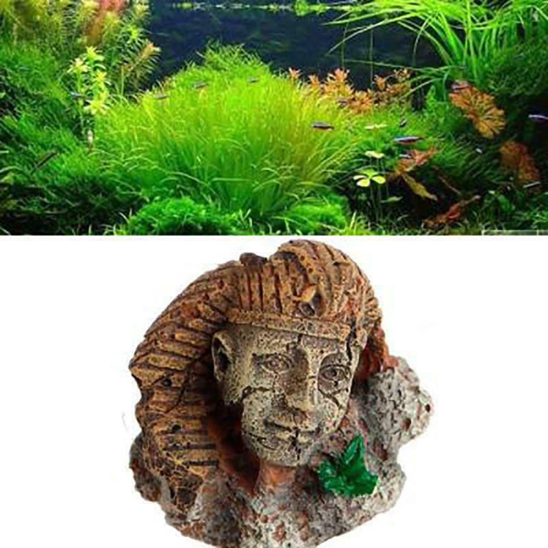 Egyptian Pharaoh Pyramid Sphinx Aquarium Ornament Fish Tank Decoration Hide Cave