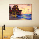 5D DIY Full Drill Diamond Painting Sunset Seaside Cross Stitch Embroidery