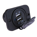 Waterproof Car Motorcycle Dual USB Charger 3.1A USB Socket for Phone Tablet