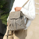 New Canvas Women Backpack Drawstring School Bags For Teenagers Girls Small  H1I4