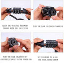 Bicycle Chain Lock With 5-Digit Resettable Number And Mounting Bracket