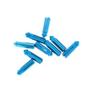 Pack of 9 Piece Anodised Aluminum Alloy Dart Flight Savers / Protectors Blue
