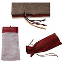 Linen Burlap Wine Bags, 3PCS Bottle Bags with Drawstrings for Party Wedding M1Q3