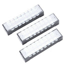 3 Pcs 600V 15A 8 Positions Dual Rows Covered Barrier Screw Terminal Block S S7W6