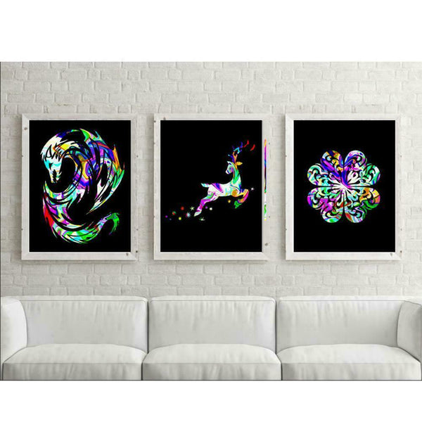 16K Colorful Scratch Paper Kids Creative Magic Drawing Paper With Scratch P E0Z2