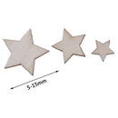 100PCS Wooden Stars For Arts Crafts DIY Decoration Birthday Wedding Displalj