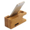 Bamboo Charging Dock Station Charger Holder Mobile Phone Bamboo Stand