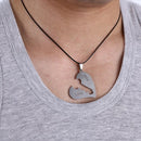 1Pair I Love You Lock Key Heart Stainless Steel Pendant for Couple Necklace