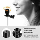 For Mobile Phone PC Recording 3.5mm Clip on Lapel Mini Lavalier Microphone Black