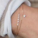 Crystal Rhinestone Infinity Bangle Bracelet Chain Heart Wristband Jewelry GiftME