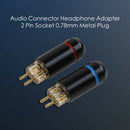 For UM3X W4R UE18 Audio Connector Earphone Adapter 2Pin Jack 0.78mm Metal Plug