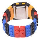 Rainbow Rubber LCD Digital Alarm Men's Ladies Black Case Sport Watch LED096