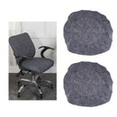 2x Spandex Polyester Stretch Wedding Stool Chair Seat Covers Slipcovers