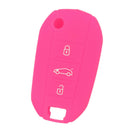 Car Key Protive Cover Holder for BUICK Flip Folding Remote Key Fob Rose Red