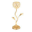 Retro Iron Crystal Candle Holder Votive Stand Party Home Decorative Ornament