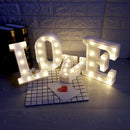 White Large Plastic Marquee Freestanding Alphabet LED Light UP Letters L
