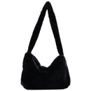 Animal Pattern Shoulder Underarm Bag Women Plush Top-handle Handbag (5)