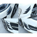 6Pcs Car Decoration Crescent Increased Front Bumper Lip Splitter black