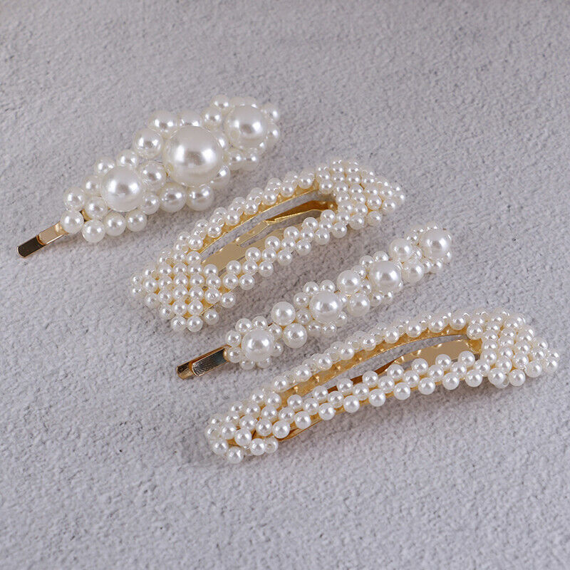 4pcs Hair Clip Beaded Hairclip Barrette Beaded Hair Accessory Hairc â„–[