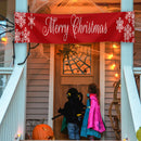 Merry Christmas Banner Snowflake Xmas Flag Party Ornaments Festival Supplies