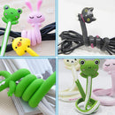 Animal Earphone Headphone Wrap Cord Wire Cable Holder Winder Organizer 2pcs  Nw