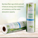 25pcs Reusable Bamboo Towel Kitchen Dish Cloth Paper Towel Roll Organic Washabl-