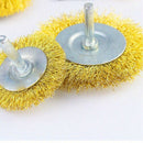 9 Packs Wire Drill Brush Sets,9 Sizes Brass Coated Wire Brush for Rust Pain