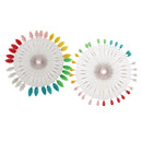 60pcs Dressmaking Sewing Head Pins w Wheel for Dressmaking Scarf Hijab Craft