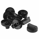 Gas Stove Cooker Oven Plastic Switch Control Knob Cover Black 10 Pcs Z6P6