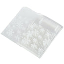 50 Clear Snowflake Cookie Bag, Plastic Cellophane Adhesive Sealant, Bakery